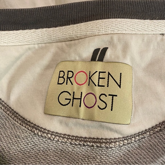 BROKEN GHOST Tops Eco- Upcycled Sweater -- Handmade tunic - Picture 3 of 12